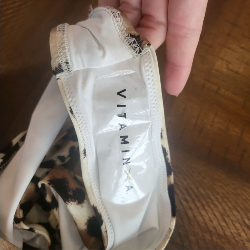 NWT Vitamin A Bottom Bikini Barcelona Sculpting High Waisted Leopard Size S 6-8 - Picture 6 of 7